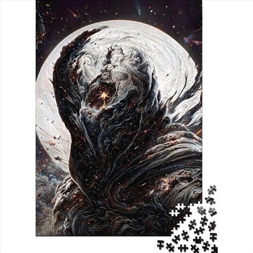 Puzzle für Kinder, 1000-teiliges Puzzle „Der Mond Titan“, Puzzles für Kinder, Holzpuzzle, Lernspielzeug, 1000 Teile (75 x 50 cm) von ABFFSDT