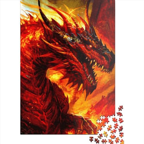 Puzzle für Kinder, Fantasie-Drache, 1000 Teile, kreatives Holzpuzzle für Kinder, Familien-Lernspiel für Erwachsene und Jugendliche, 1000 Teile (75 x 50 cm) von ABFFSDT