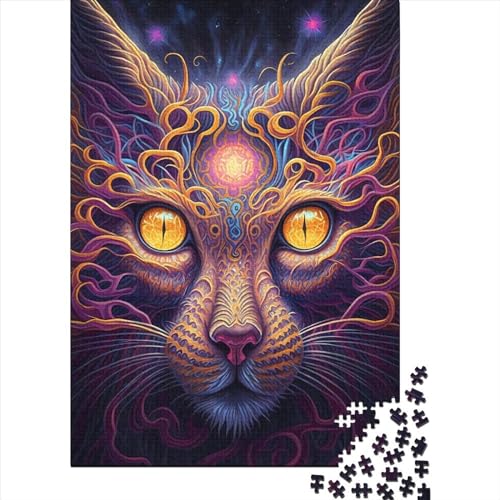 Puzzle für Kinder, Luchs, entzückendes 1000-teiliges kreatives Holzpuzzle für Kinder, Familien-Lernspiel für Erwachsene und Jugendliche, 1000 Teile (75 x 50 cm) von ABFFSDT
