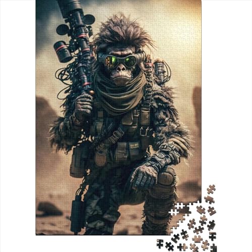 Puzzle für Kinder 1000 Teile, Monkey Troops11 Puzzles für Kinder, kreatives Holzpuzzle, anspruchsvolles Spiel, 1000 Teile (75 x 50 cm) von ABFFSDT