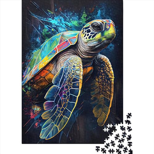 Puzzles für Kinder, Die geduldige Schildkröte, Puzzles für Kinder 1000, Holzpuzzles für Erwachsene, 1000 Teile, Puzzles für Kinder, Puzzlespiel 1000 Teile (75 x 50 cm) von ABFFSDT
