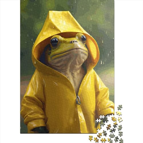 Trauriger Frosch-Puzzle für Kinder, 1000-teiliges Puzzle für Kinder, Puzzle 1000 Teile für Kinder, anspruchsvolles Spiel, Puzzle, lustige Spiele, 1000 Teile (75 x 50 cm) von ABFFSDT