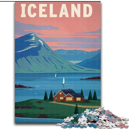 1000-teiliges Puzzle Island, für Kinder ab 14 Jahren Jedes Teil ist einzigartig – lustiges und herausforderndes Spiel für die ganze Familie Tolles Geschenk 50x75cm von ABKMXDKZ