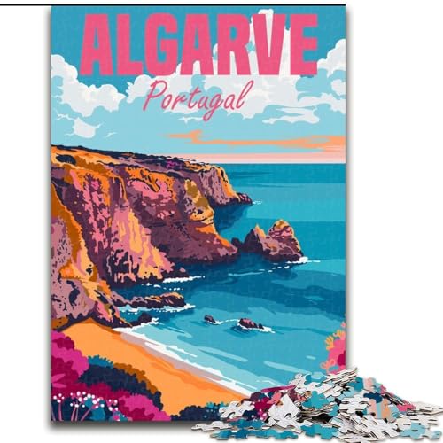 1000-teiliges Puzzle für Erwachsene und Jugendliche, Algarve-Küste, Portugal, Spielzeug, Lernspiele, Stressabbau, Eltern-Kind-Interaktion, 26x38cm von ABKMXDKZ