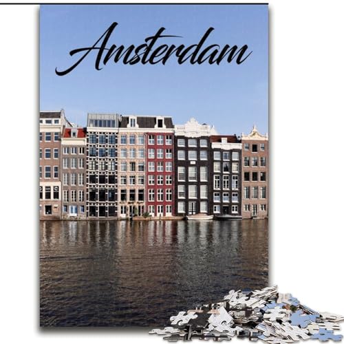 1000-teiliges Puzzle für Erwachsene und Jugendliche, Amsterdam, Spielzeug, Lernspiele, Stressabbau, tolle Geschenke und Spielzeuge, 50x75cm von ABKMXDKZ