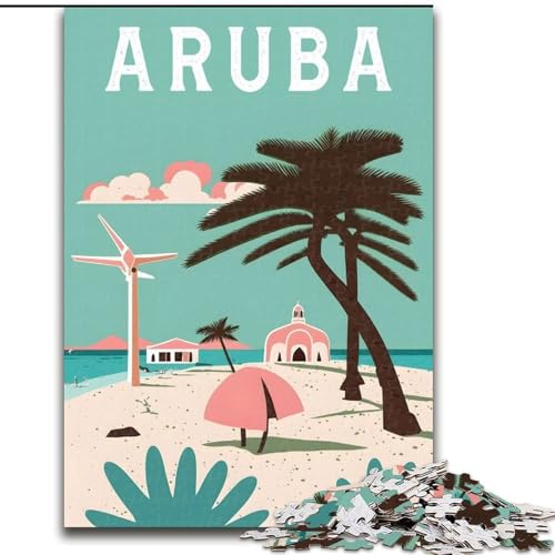 1000-teiliges Puzzle für Erwachsene und Jugendliche, Aruba-Inselreise, Spielzeug, Lernspiele, Stressabbau, tolle Geschenke und Spielzeuge, 50x75cm von ABKMXDKZ