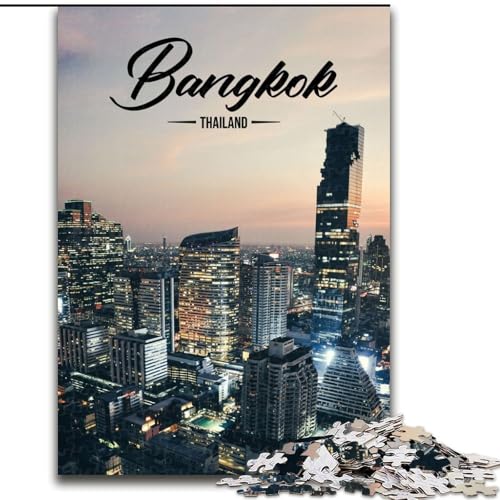 1000-teiliges Puzzle für Erwachsene und Jugendliche, Bangkok, Spielzeug, Lernspiele, Stressabbau, Eltern-Kind-Interaktion, 26x38cm von ABKMXDKZ