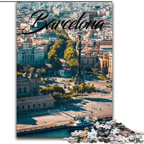 1000-teiliges Puzzle für Erwachsene und Jugendliche, Barcelona, Spielzeug, Lernspiele, Stressabbau, Eltern-Kind-Interaktion, 50x75cm von ABKMXDKZ