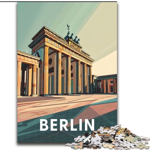 1000-teiliges Puzzle für Erwachsene und Jugendliche, Berliner Brandenburger Tor, Spielzeug, Lernspiele, Stressabbau, Eltern-Kind-Interaktion, 50x75cm von ABKMXDKZ