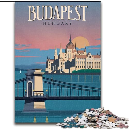 1000-teiliges Puzzle für Erwachsene und Jugendliche, Budapest, für und ab 14 Jahren, pädagogisches Lernspielzeug, Familienspiele, Geburtstagsgeschenk, 50x75cm 1000-teiliges Puzzle für Erwachsene und Jugendliche, Budapest, für und ab 14 Jahren, pädagogisches Lernspielzeug, Familienspiele, Geburtstagsgeschenk, 50x75cm von ABKMXDKZ