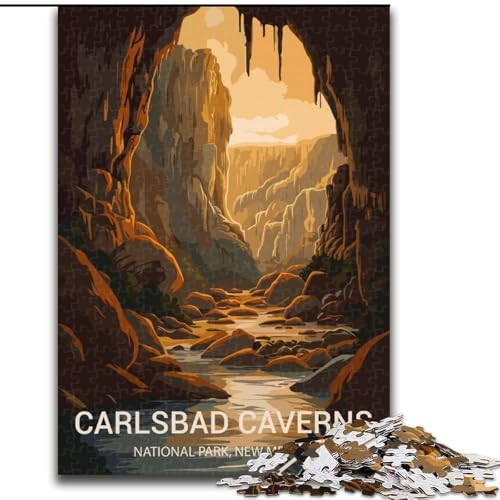 1000-teiliges Puzzle für Erwachsene und Jugendliche, Carlsbad Caverns, Spielzeug, Lernspiele, Stressabbau, Eltern-Kind-Interaktion, 50x75cm von ABKMXDKZ