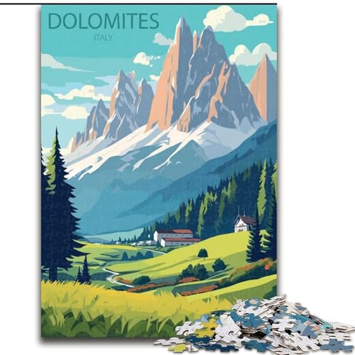 1000-teiliges Puzzle für Erwachsene und Jugendliche, Dolomiten, Italien, Spielzeug, Lernspiele, Stressabbau, Eltern-Kind-Interaktion, 50x75cm von ABKMXDKZ