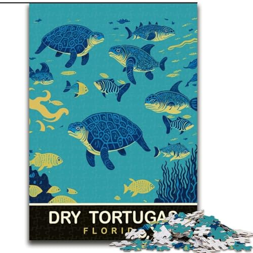 1000-teiliges Puzzle für Erwachsene und Jugendliche, Florida unter Wasser, Familienspiel für und einzigartige Heimdekoration und Geschenke für 14-Jährige, 50x75cm von ABKMXDKZ