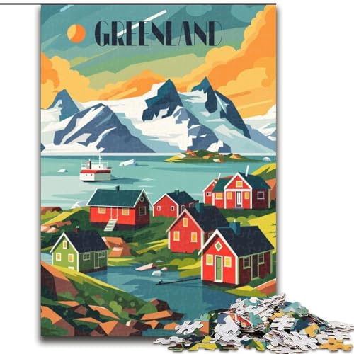 1000-teiliges Puzzle für Erwachsene und Jugendliche, Grönlanddorf, Spielzeug, Lernspiele, Stressabbau, tolle Geschenke und Spielzeuge, 26x38cm von ABKMXDKZ