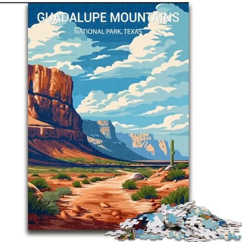 1000-teiliges Puzzle für Erwachsene und Jugendliche, Guadalupe-Berge, für Lernspiele, Herausforderungsspielzeug, zur Verbesserung des Gedächtnisses, für 14-Jährige, 26x38cm 1000-teiliges Puzzle für Erwachsene und Jugendliche, Guadalupe-Berge, für Lernspiele, Herausforderungsspielzeug, zur Verbesserung des Gedächtnisses, für 14-Jährige, 26x38cm von ABKMXDKZ