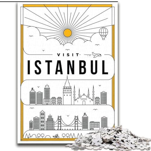 1000-teiliges Puzzle für Erwachsene und Jugendliche, Istanbul, Türkei, Spielzeug, Lernspiele, Stressabbau, tolle Geschenke und Spielzeuge, 50x75cm von ABKMXDKZ