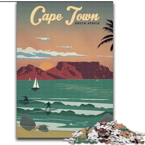 1000-teiliges Puzzle für Erwachsene und Jugendliche, Kapstadt, Spielzeug, Lernspiele, Stressabbau, Eltern-Kind-Interaktion, 26x38cm von ABKMXDKZ