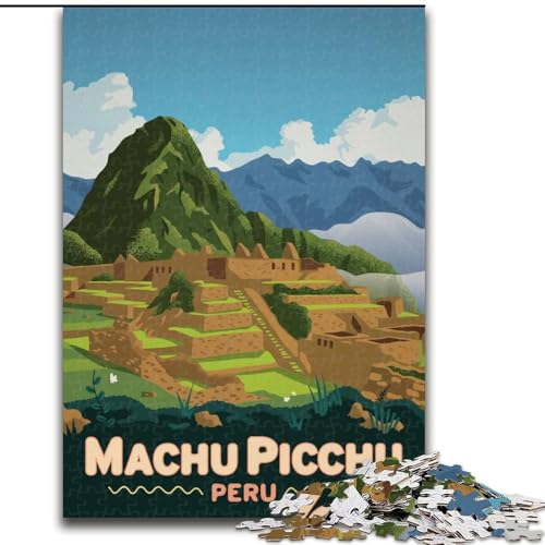 1000-teiliges Puzzle für Erwachsene und Jugendliche, Machu Picchu, Spielzeug, Lernspiele, Stressabbau, tolle Geschenke und Spielzeuge, 50x75cm von ABKMXDKZ