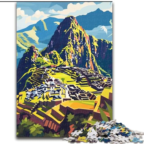 1000-teiliges Puzzle für Erwachsene und Jugendliche, Machu Picchu-Landschaft, anspruchsvolles Spiel und Familienspiel mit vollständig ineinandergreifenden, zufällig geformten Teilen, 26x38cm 1000-teiliges Puzzle für Erwachsene und Jugendliche, Machu Picchu-Landschaft, anspruchsvolles Spiel und Familienspiel mit vollständig ineinandergreifenden, zufällig geformten Teilen, 26x38cm von ABKMXDKZ