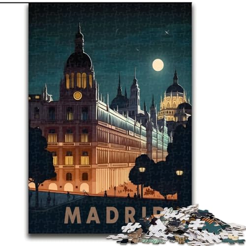 1000-teiliges Puzzle für Erwachsene und Jugendliche, Madrid, Spanien, Reise, Spielzeug, Lernspiele, Stressabbau, Eltern-Kind-Interaktion, 50x75cm von ABKMXDKZ