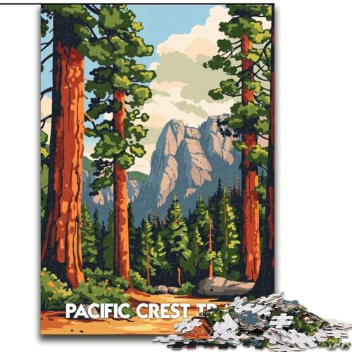 1000-teiliges Puzzle für Erwachsene und Jugendliche, Pacific Crest Trail Landscape, für Lernspiele, Herausforderungsspielzeug, zur Verbesserung des Gedächtnisses, für 14-Jährige, 26x38cm von ABKMXDKZ