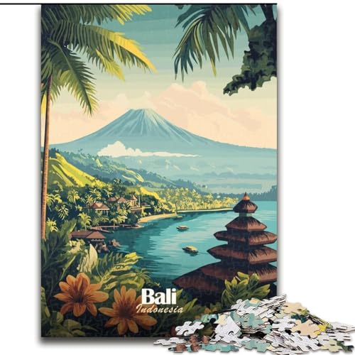 1000-teiliges Puzzle für Erwachsene und Jugendliche, Reiseposter Bali, Indonesien, anspruchsvolles Spiel und Familienspiel mit vollständig ineinandergreifenden, zufällig geformten Teilen, 26x38cm 1000-teiliges Puzzle für Erwachsene und Jugendliche, Reiseposter Bali, Indonesien, anspruchsvolles Spiel und Familienspiel mit vollständig ineinandergreifenden, zufällig geformten Teilen, 26x38cm von ABKMXDKZ