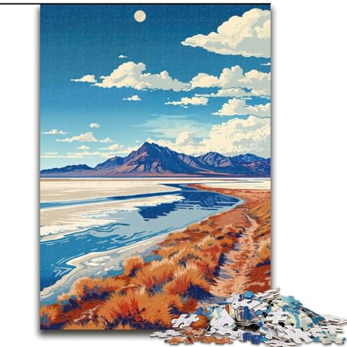 1000-teiliges Puzzle für Erwachsene und Jugendliche, Salzwüstenlandschaft, Lernspiel, Herausforderungsspielzeug, Gedächtnisverbesserung, für 14-Jährige, 26x38cm von ABKMXDKZ