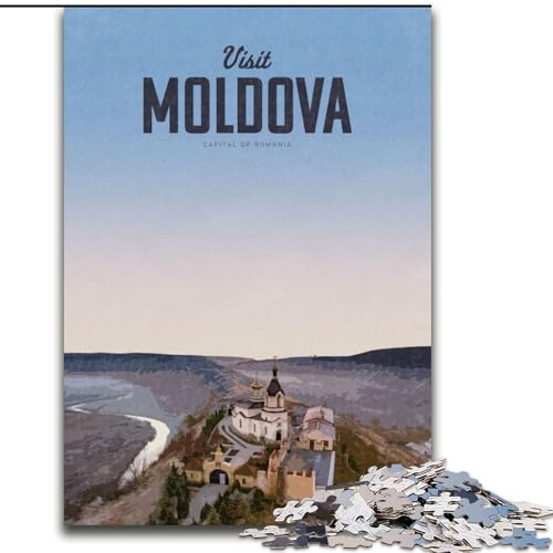 1000-teiliges Puzzle für Erwachsene und Jugendliche, besuchen Sie Moldawien, Spielzeug, Lernspiele, Stressabbau, tolle Geschenke und Spielzeuge, 26x38cm von ABKMXDKZ