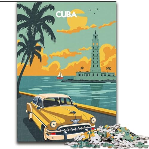 1000-teiliges Puzzle für Erwachsene und Jugendliche, kubanische Küste, anspruchsvolles Spiel und Familienspiel mit vollständig ineinandergreifenden, zufällig geformten Teilen, 50x75cm von ABKMXDKZ
