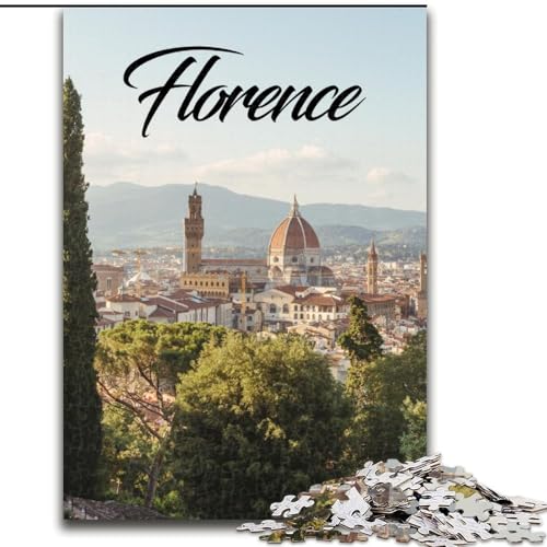 1000-teiliges Puzzle für Jugendliche und Erwachsene, Florenz, Lernspiele, Heimdekoration, geeignet für die Schreibtischdekoration, 50x75cm von ABKMXDKZ