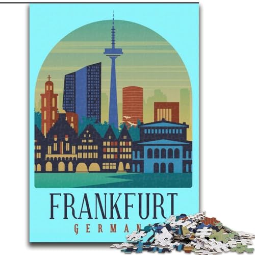 1000-teiliges Puzzle für Jugendliche und Erwachsene, Frankfurt, Lernspiele, Heimdekoration, geeignet für die Schreibtischdekoration, 50x75cm 1000-teiliges Puzzle für Jugendliche und Erwachsene, Frankfurt, Lernspiele, Heimdekoration, geeignet für die Schreibtischdekoration, 50x75cm von ABKMXDKZ