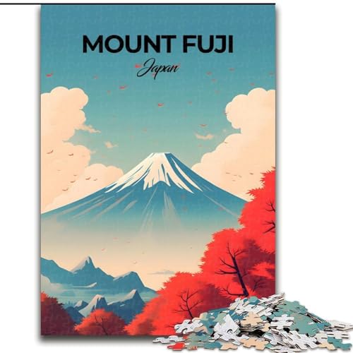 1000-teiliges Puzzle für Jugendliche und Erwachsene, Mount Fuji, Lernspiele, Heimdekoration, geeignet für die Schreibtischdekoration, 50x75cm von ABKMXDKZ