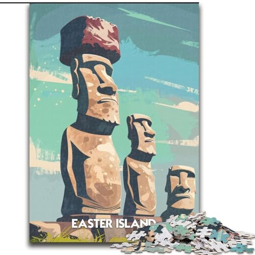 1000-teiliges Puzzle für Jugendliche und Erwachsene, Osterinsel-Statuen, Lernspiele, Heimdekoration, geeignet für die Schreibtischdekoration, 26x38cm 1000-teiliges Puzzle für Jugendliche und Erwachsene, Osterinsel-Statuen, Lernspiele, Heimdekoration, geeignet für die Schreibtischdekoration, 26x38cm von ABKMXDKZ