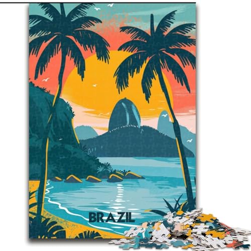 1000-teiliges Puzzle für Jugendliche und Erwachsene, brasilianisches Paradies, Lernspiele, Heimdekoration, geeignet für die Schreibtischdekoration, 50x75cm 1000-teiliges Puzzle für Jugendliche und Erwachsene, brasilianisches Paradies, Lernspiele, Heimdekoration, geeignet für die Schreibtischdekoration, 50x75cm von ABKMXDKZ