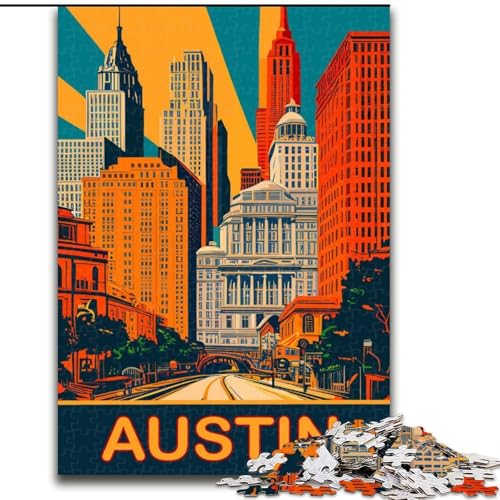 1000-teiliges Puzzle für Teenager, Austin, Spielzeug, Lernspiele, Stressabbau, Eltern-Kind-Interaktion, 50x75cm von ABKMXDKZ