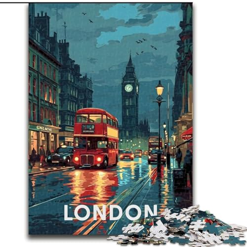 1000-teiliges Puzzle für Teenager, London Big Ben, Spielzeug, Lernspiele, Stressabbau, Eltern-Kind-Interaktion, 50x75cm von ABKMXDKZ