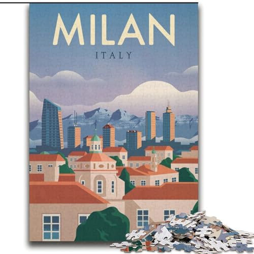 2000 Teile Puzzle für Erwachsene und Jugendliche, Mailand, Spielzeug, Lernspiele, Stressabbau, Eltern-Kind-Interaktion, 70x100cm von ABKMXDKZ