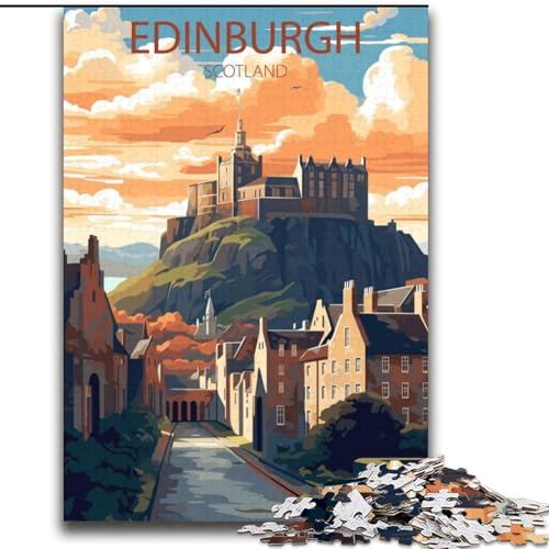 2000-teiliges Puzzle Edinburgh, für Kinder ab 14 Jahren Jedes Teil ist einzigartig – lustiges und herausforderndes Spiel für die ganze Familie Tolles Geschenk 70x100cm von ABKMXDKZ