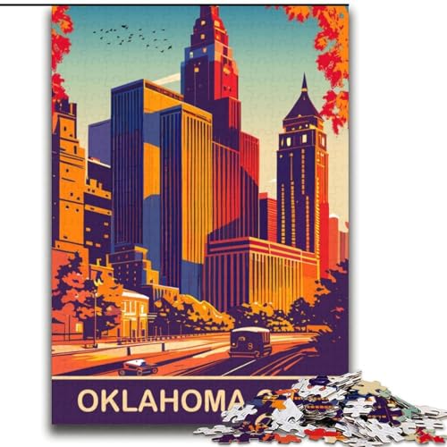 2000-teiliges Puzzle Oklahoma Autumn, für Kinder ab 14 Jahren, jedes Teil ist einzigartig – lustiges und herausforderndes Spiel für die ganze Familie, tolles Geschenk, 70x100cm von ABKMXDKZ