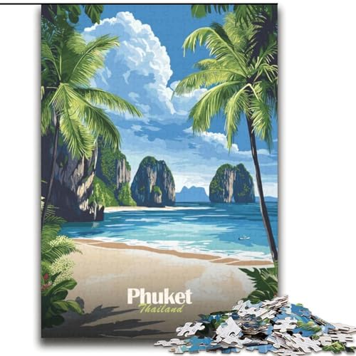 2000-teiliges Puzzle Phuket, Thailand Beach, für Kinder ab 14 Jahren, jedes Teil ist einzigartig – lustiges und herausforderndes Spiel für die ganze Familie, tolles Geschenk, 70x100cm von ABKMXDKZ
