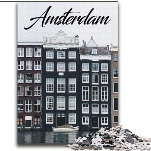2000-teiliges Puzzle für Erwachsene und Jugendliche, Amsterdam, Spielzeug, Lernspiele, Stressabbau, tolle Geschenke und Spielzeuge, 70x100cm von ABKMXDKZ