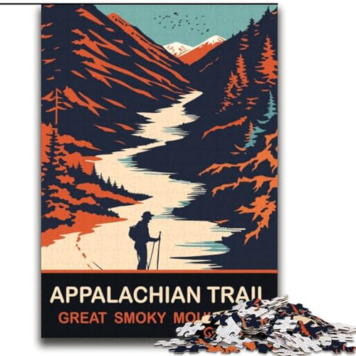 2000-teiliges Puzzle für Erwachsene und Jugendliche, Appalachian Trail, anspruchsvolles Spiel und Familienspiel mit vollständig ineinandergreifenden, zufällig geformten Teilen, 70x100cm von ABKMXDKZ