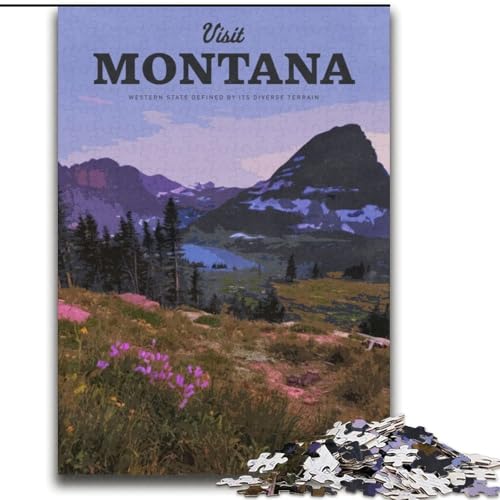 2000-teiliges Puzzle für Erwachsene und Jugendliche, Besuchen Sie Montana, Spielzeug, Lernspiele, Stressabbau, tolle Geschenke und Spielzeuge, 70x100cm von ABKMXDKZ