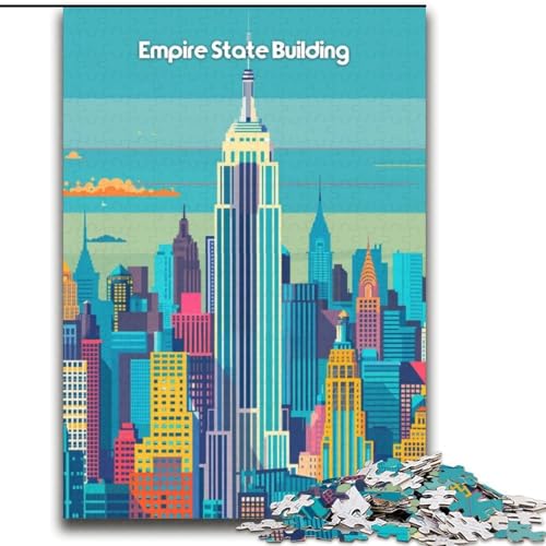 2000-teiliges Puzzle für Erwachsene und Jugendliche, Empire State Building, Spielzeug, Lernspiele, Stressabbau, Eltern-Kind-Interaktion, 70x100cm von ABKMXDKZ