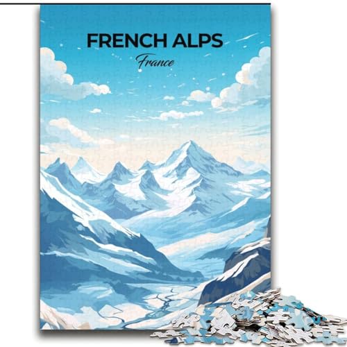 2000-teiliges Puzzle für Erwachsene und Jugendliche, Französische Alpenreise, für und ab 14 Jahren, pädagogisches Lernspielzeug, Familienspiele, Geburtstagsgeschenk, 70x100cm von ABKMXDKZ