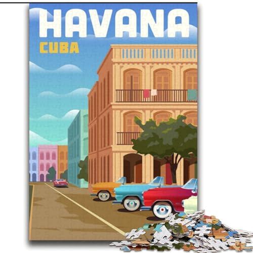 2000-teiliges Puzzle für Erwachsene und Jugendliche, Havanna, Spielzeug, Lernspiele, Stressabbau, tolle Geschenke und Spielzeuge, 70x100cm von ABKMXDKZ