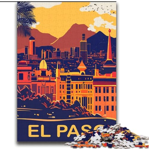 2000-teiliges Puzzle für Erwachsene und Jugendliche, Skyline von EL Paso, Spielzeug, Lernspiele, Stressabbau, tolle Geschenke und Spielzeuge, 70x100cm von ABKMXDKZ