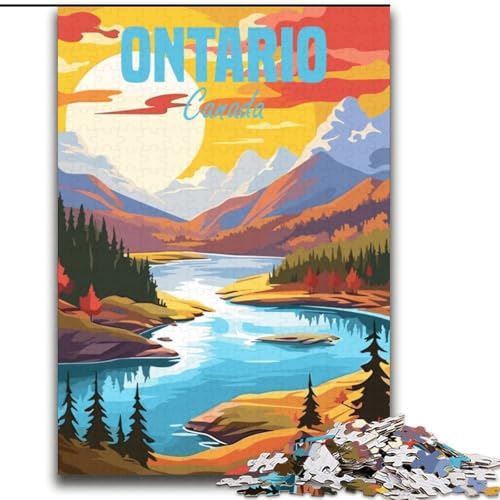 2000-teiliges Puzzle für Jugendliche und Erwachsene, Ontario, Kanada, Lernspiele, Heimdekoration, geeignet für die Schreibtischdekoration, 70x100cm von ABKMXDKZ