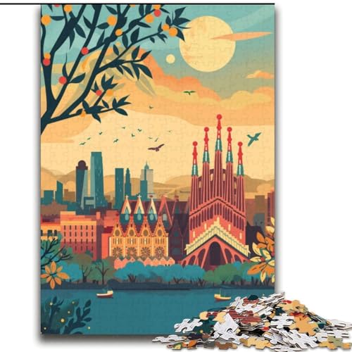 2000-teiliges Puzzle für Jugendliche und Erwachsene, Skyline von Barcelona, Lernspiele, Heimdekoration, geeignet für die Schreibtischdekoration, 70x100cm 2000-teiliges Puzzle für Jugendliche und Erwachsene, Skyline von Barcelona, Lernspiele, Heimdekoration, geeignet für die Schreibtischdekoration, 70x100cm von ABKMXDKZ