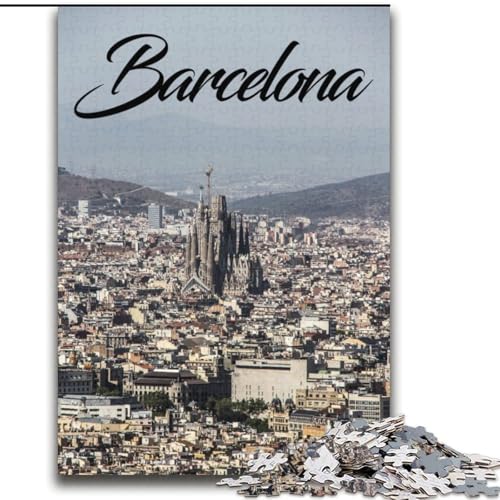 2000-teiliges Puzzle für Teenager, Barcelona, Spielzeug, Lernspiele, Stressabbau, Eltern-Kind-Interaktion, 70x100cm von ABKMXDKZ